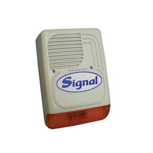 SIGNAL PS-128 AL 7 hangú Kültéri hang-fényjelző szabotázsvédett fémházban PS128AL