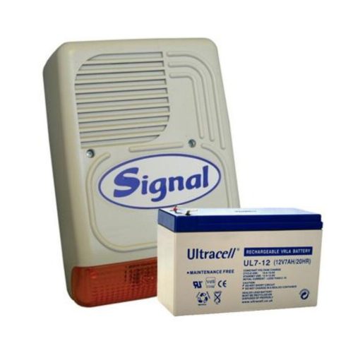 SIGNAL PS-128A + 7Ah akku Kültéri hang és fényjelző PS128A 113777