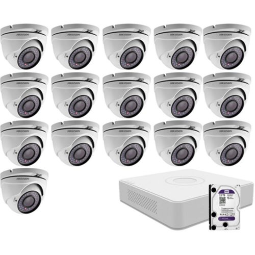 16 dome infrakamerás megfigyelőrendszer HIKVISION HDTVI 116618