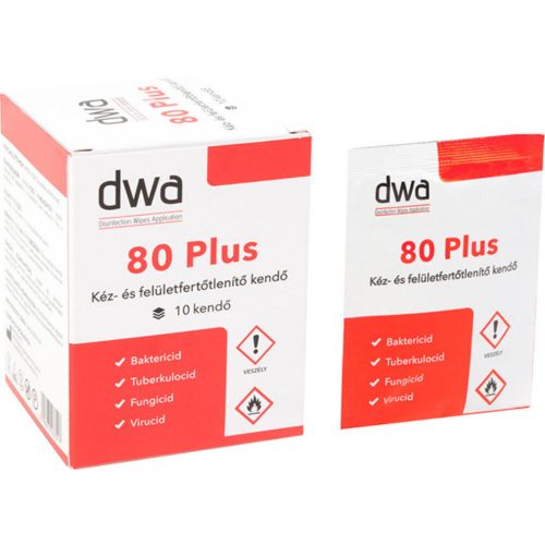 DWA 80 plus Kéz-és felületfertőtlenítő kendő 10 db 120599