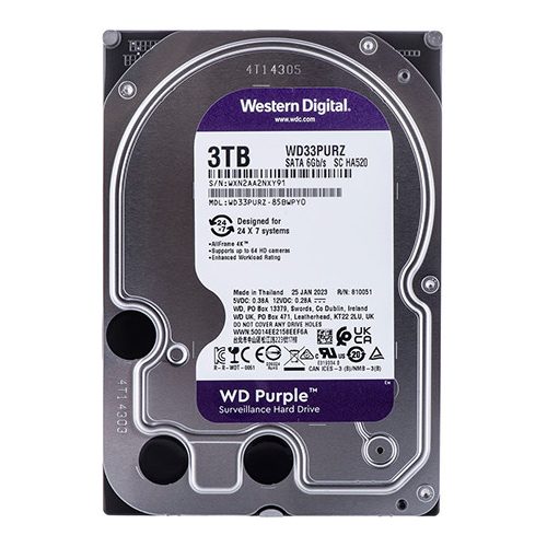 Western Digital 3000GB S-ATA III PURPLE WD33PURZ 125219