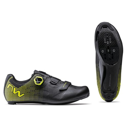 NORTHWAVE CIPŐ NW ROAD STORM CARBON 2 41 FEKETE/FLUO SÁRGA 80221013-04-41