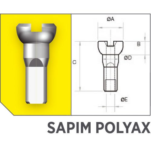 SAPIM Küllőanya SA Polyax réz 14G 12 mm fekete önzáró SAMPO1412CZSL