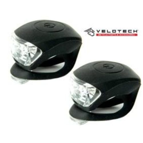 VELOTECH Villogó szett 2LED fekete 34674