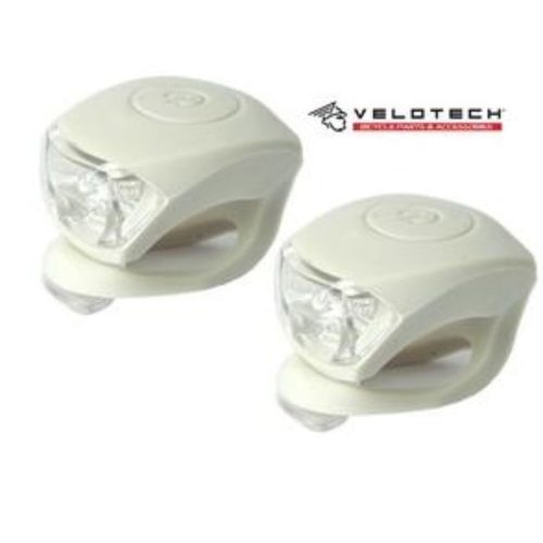 VELOTECH Villogó szett 2LED fehér 34676