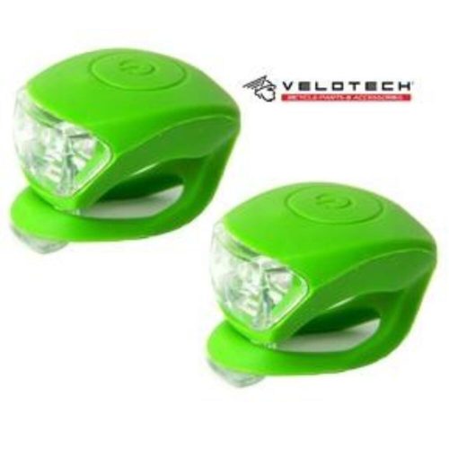 VELOTECH Villogó szett 2LED zöld 34686