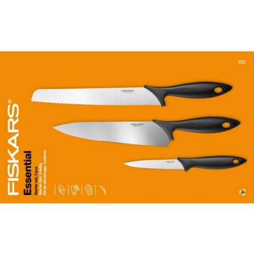 Fiskars Essential 3 db-os kezdő késkészlet - 1065583