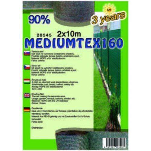 Árnyékoló háló MEDIUMTEX160 2X10m zöld 90% - 28545