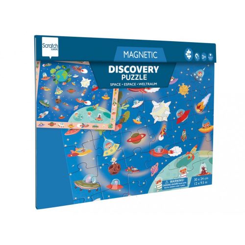 2 az 1-ben mágneses puzzle és megfigyelő játék, Világűr Scratch Europe SC6181232